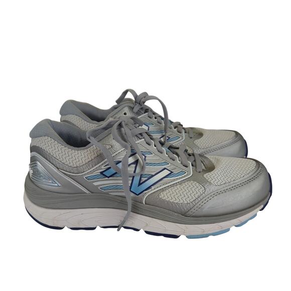 New Balance 1340v3 White Running Shoes Supportive Blue Silver Women's 8 W1340WP3 - Picture 1 of 8
